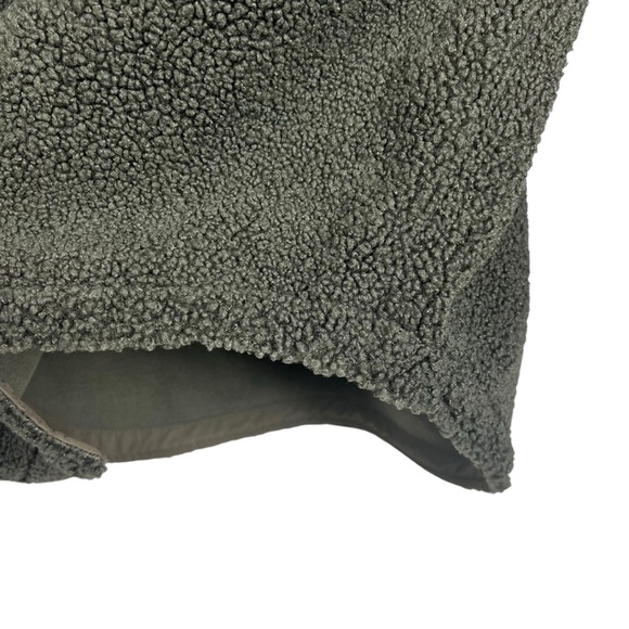 HALARA Collared Snap Down Chest Pocket Sherpa Jacket Olive Green Size XL - Picture 6 of 8